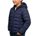 thumbnail image 4 of CYRBOKO Puffer Jackets for Boys, Zip Up Long Sleeve Lightweight Winter Hooded Outerwear Navy Size 11-12 T, 4 of 5