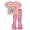Peach, variant on Disney Lilo & Stitch Outfits for Girls Short Ruffle Sleeve Shirt & Stretch Flare Leggings for Toddler (Peach, 2T)