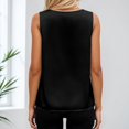 thumbnail image 5 of Women's Silk Satin Camisole Tank Tops V Neck Pleated Dressy Casual Sleeveless Blouses Summer Business Work Shirts, 5 of 5