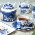 thumbnail image 3 of Grace Teaware Bone China Blue Willow Teapot 4-Cup, 3 of 4
