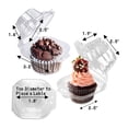 thumbnail image 3 of Contenedores para cupcakes NPLUX, paquete de 50, plástico apilable, 9 x 9 x 8 cm, 3 of 7