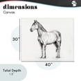 thumbnail image 4 of Stupell Industries Rustic Lodge Horse In Charcoal Canvas Art, 40 x 30, by Leah Noel Art, 4 of 8