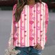 thumbnail image 2 of Gibobby Sudaderas para mujer Blusa de manga larga con cuello en O para mujer, para uso diario, en casa, al libre, con estampado del día de San Valentín (Rosa, M), 2 of 4