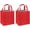 Red, variant on Large Capacity Heavy Duty Insulated Smart Shopping Bag - Strong Reusable Grocery Tote (2 Pack, Navy)