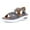Grey, variant on Bocca Women's Air Cushioned Support Sandals Beige Ankle Strap Walking Sandals 6M