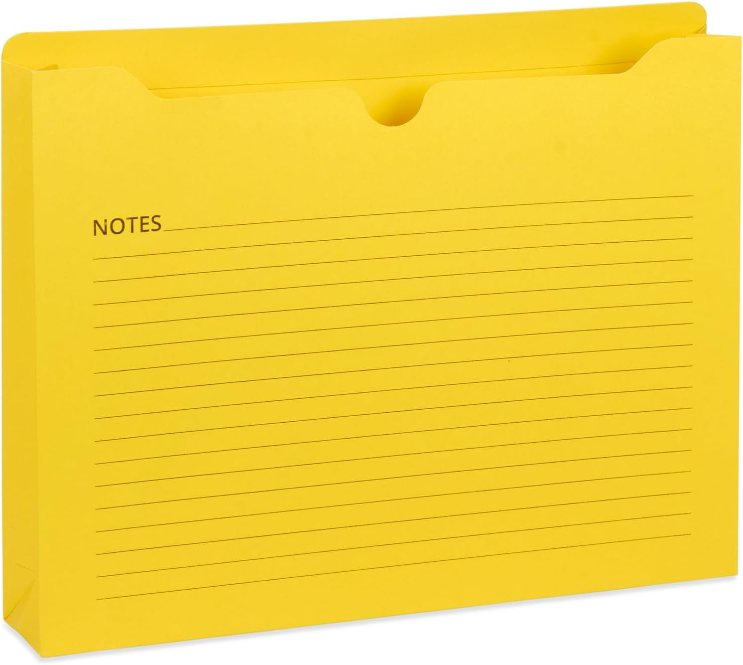 Blue  File Jackets Letter Size 2 Inch Expansion, Lined Folders with Lines for Notes on Front, 2 inch File Jacket Folders, Top Tab Pockets, Assorted Colors, Expandable, 25 Pack