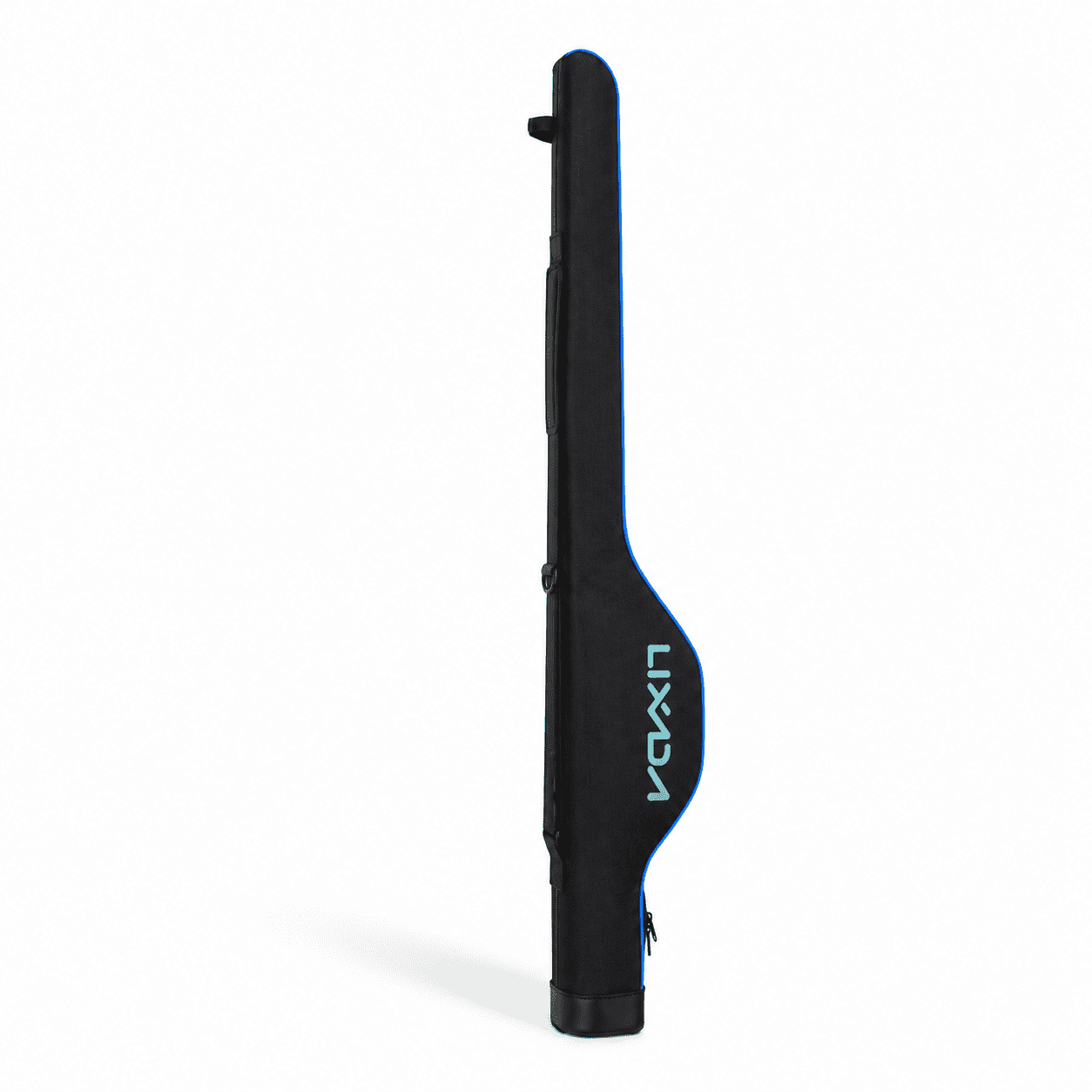 51.2 Inch Hard Shell Fishing Rod Travel Case Black and Blue Waterproof Tackle Storage Bag