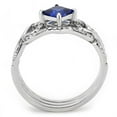 thumbnail image 6 of Rings for Women Silver 316L Stainless Steel DA272 - Spinel in London Blue, 6 of 7