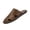 Brown, variant on Cutout Slip-On Mules, Men's Leather Closed Toe Hollow Flat Sandals Hand Stitched Comfortable Anti-Slip Soft Bottom Slip On Slides Summer Outdoor Casual Beach Walking Slippers, Brown 7.5