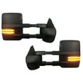thumbnail image 2 of Replacement For  Silverado Sierra 07 - 13 Power Heat Clear Sequential Light Black Tow Mirror Pair, 2 of 5
