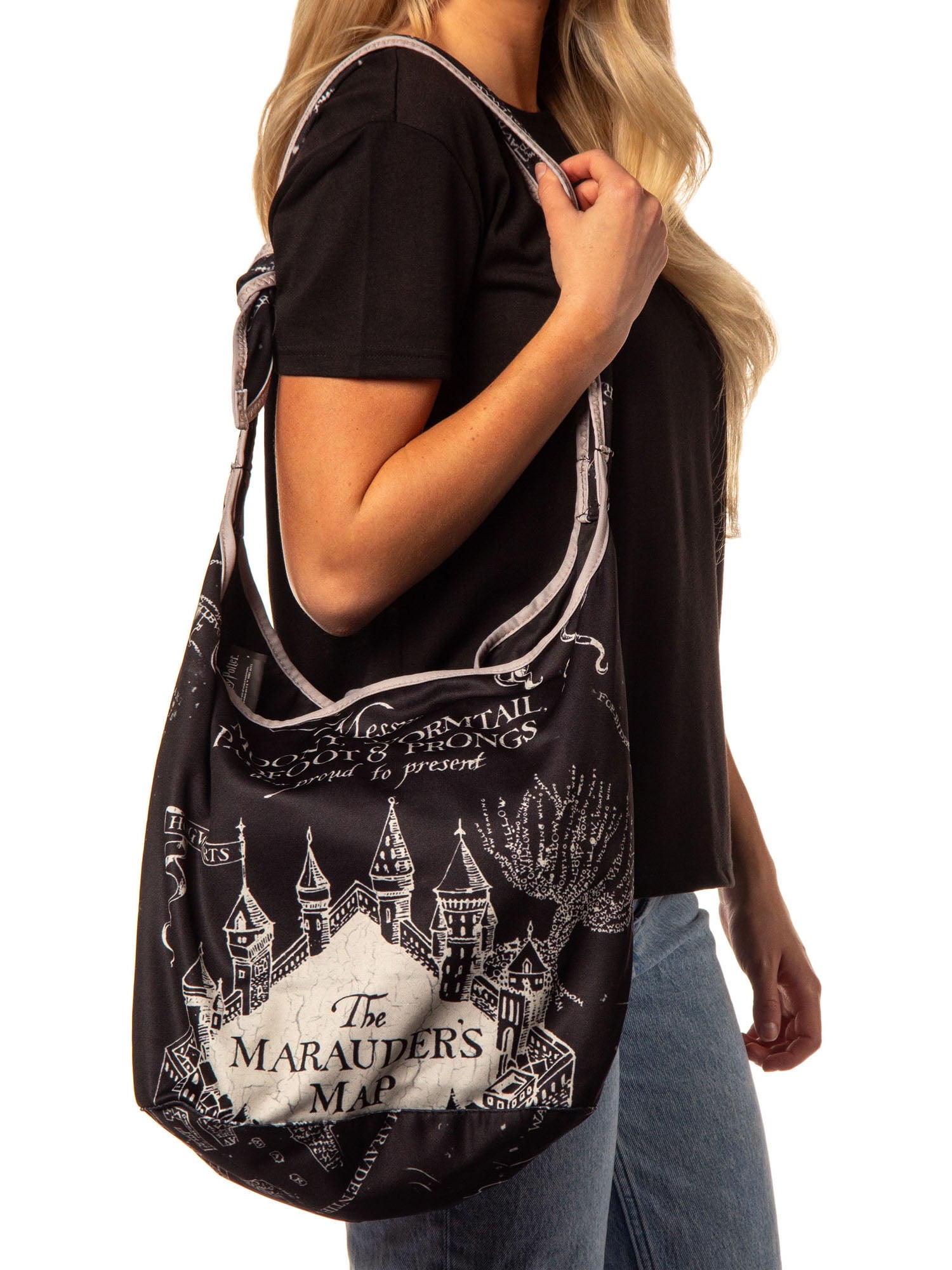 Harry Potter The Marauder's Map Hogwarts Shoulder Crossbody Purse Hobo Bag Adjustable Strap