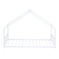 thumbnail image 4 of Gewnee Twin Size House Bed with Roof and Fence,Metal Montessori Platform Bed for Toddle and Kids,White, 4 of 8