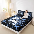 thumbnail image 3 of Erosebridal Cute Stars Unicorn Bed Sheets,3D Cartoon Magic Animal King Sheets For Kids Girls 4pcs, 3 of 6