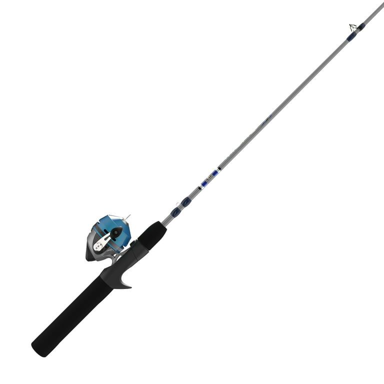 Zebco Micro Spincast Reel and Fishing Rod Combo, 4-Foot 6-inch 2-Piece  Z-Glass Fishing Pole with EVA Handle, Size 10 Reel, QuickSet Anti-Reverse  Fishing Reel, 51-piece Tackle Kit, Blue 