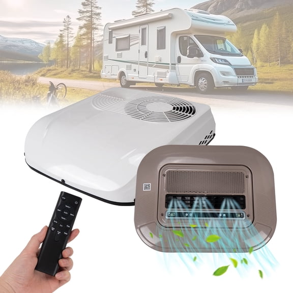 RV Rooftop Air Conditioner 12V A/C Unit for Trailer Truck Motorhome Bus, 9500BTU