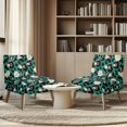 thumbnail image 4 of HELLHERO Daisies Slipper Chair Soft Cover, Foldable Easy Installation Armless Accent Chair Protector for Dining Room Home, 4 of 8
