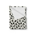 thumbnail image 2 of Cat Soft Flannel Fleece Blanket, Funny House Pet Silhouettes with Various Poses Cartoon Style Abstract Animal Doodles, Cozy Plush for Indoor and Outdoor Use, 50" x 70", Beige Black, by Ambesonne, 2 of 5