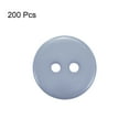 thumbnail image 3 of Uxcell 200pcs Sewing Button 5/8"(15mm) 2 Holes Resin Round Craft Replacement Buttons, Grey, 3 of 5