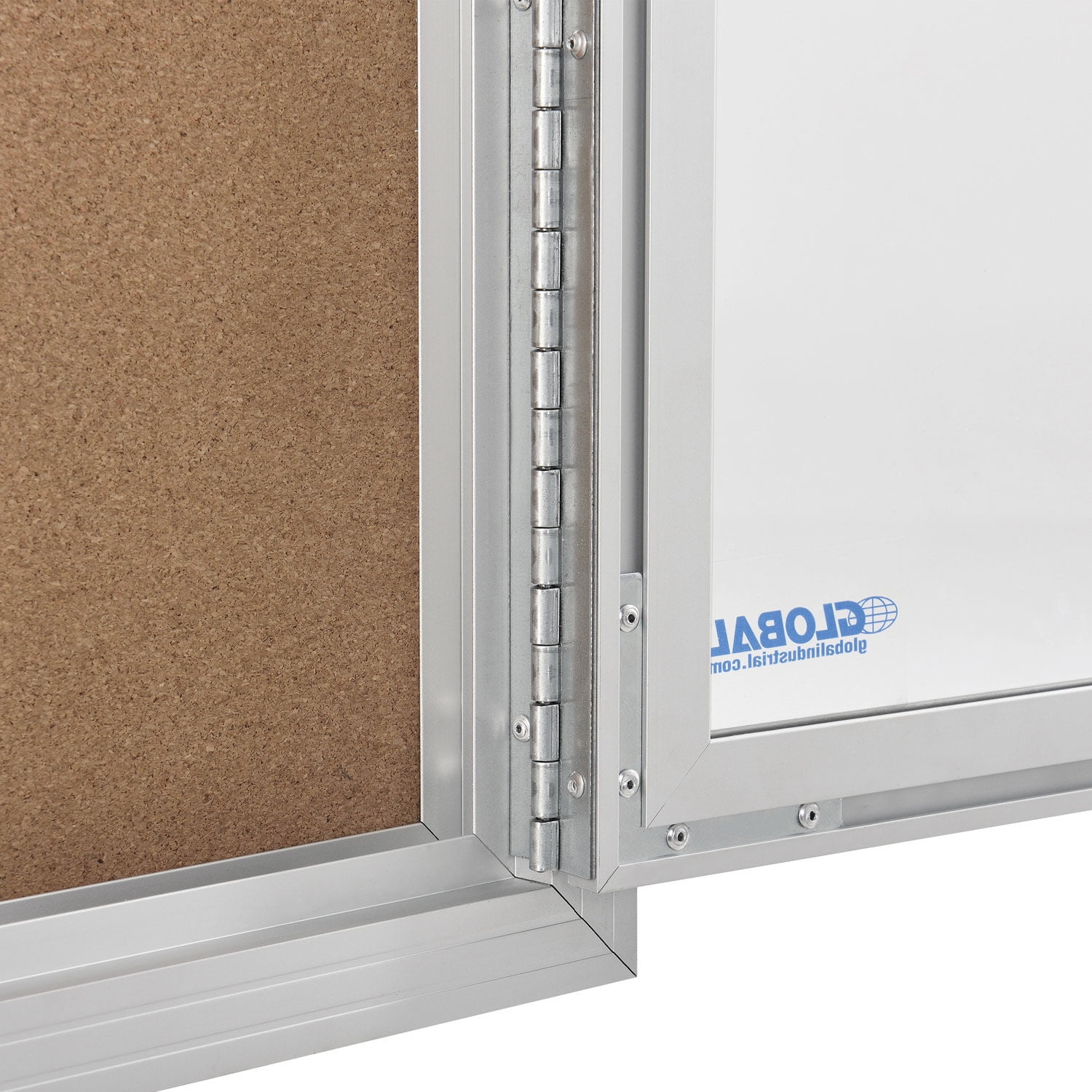 1 Door Enclosed Bulletin Board, Cork, 36"W x 48"H