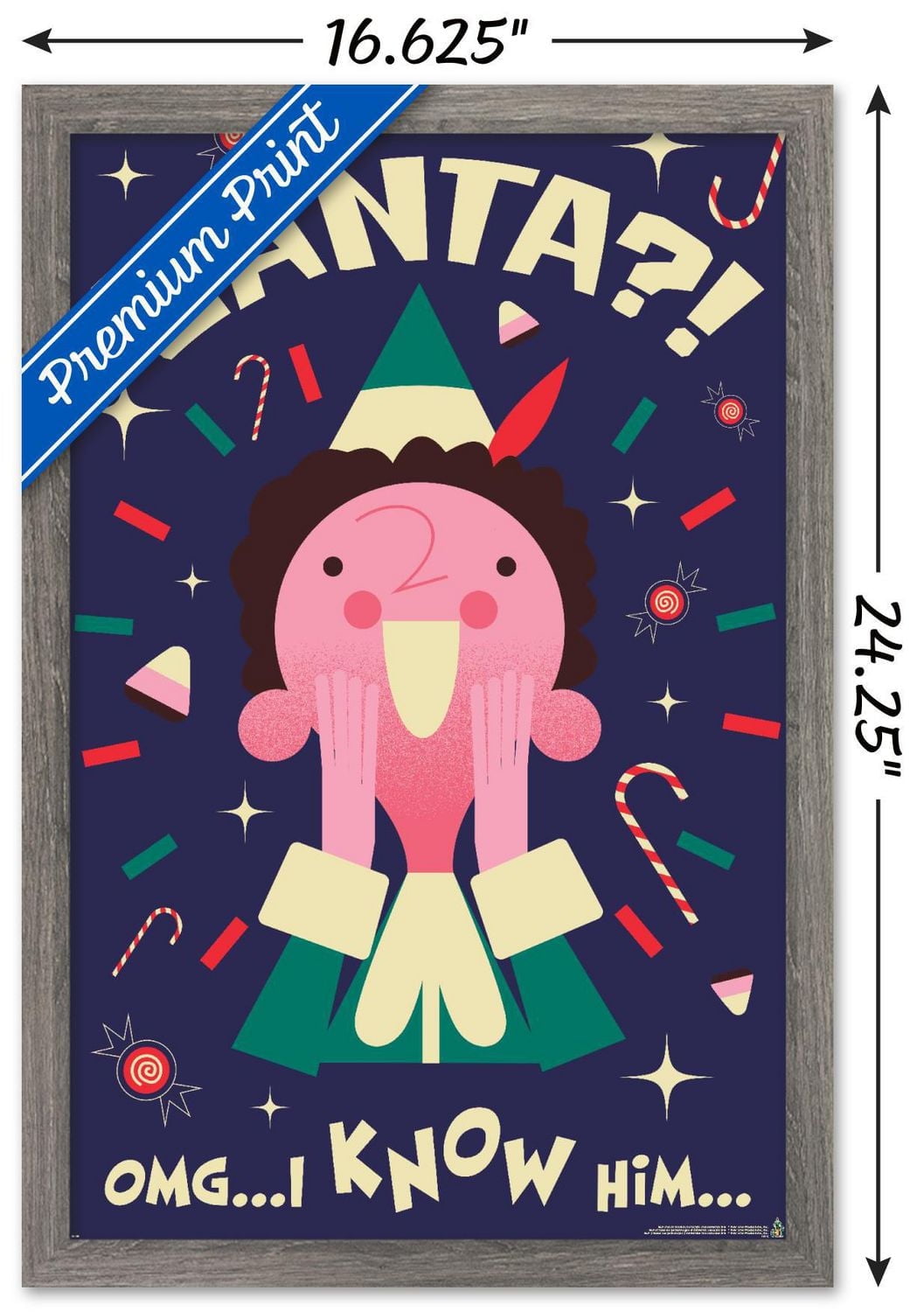 Elf - I Know Him Wall Poster, 14.725" x 22.375" Framed