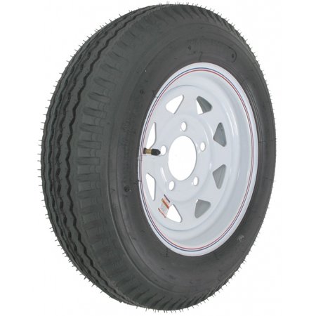 Trailer Tire On Rim 530-12 5.30-12 LRC Bias 5Hole White Spoke w/Stripe ...