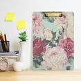 thumbnail image 5 of FMSHPON Vintage Pink Rose Red Flower Clipboard Hardboard Wood Nursing Clip Board and Pull for Standard A4 Letter 13x9 inches, 5 of 7