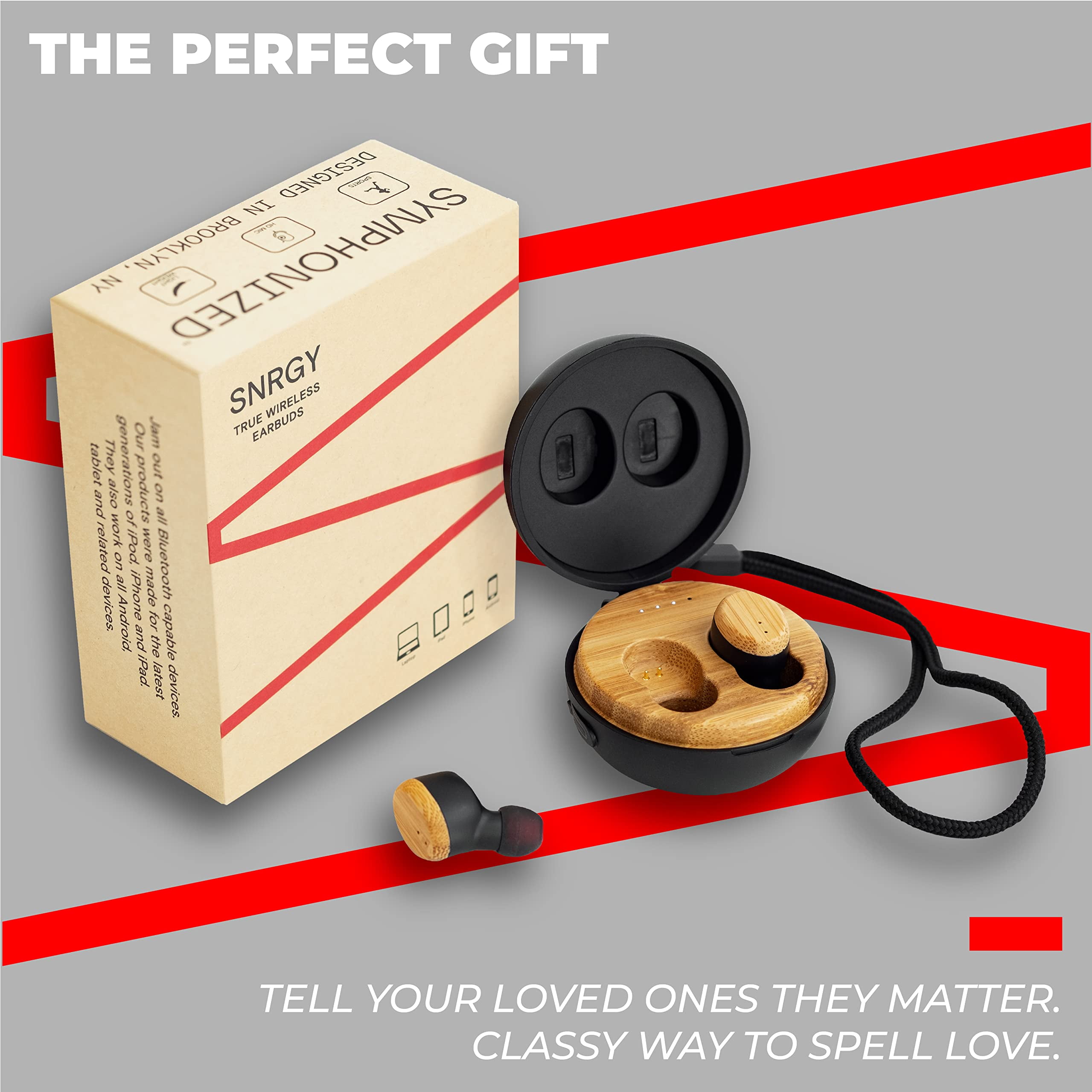 Symphonized SNRGY True Wireless Earbuds – Ear Buds Wireless, Bluetooth Earbuds with Microphone, Earbud in-Ear Headphones, Earbuds Wireless Bluetooth Noise Isolating