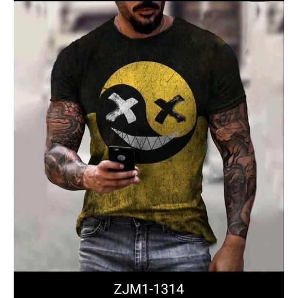 Moda XOXO Patrón 3D Impreso Hombres T-Shirt Streetwear Casual Estilo Deportivo Camisa Masculina O-Cuello De Gran Tamaño Camisetas Tops Tee XS-6XLpangjing
