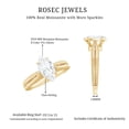thumbnail image 5 of Rosec Jewels Moissanite Marquise Engagement Ring 1 Ct - 5X10 mm - Vintage Style Ring - D-VS1 Quality, 10K Yellow Gold, US 9.00, 5 of 8