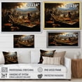 thumbnail image 4 of Designart "Harvest Celebrations Beige and Black Indian Art" Indian Floater Framed Wall Art Living Room, 4 of 7