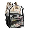 thumbnail image 2 of PVC Transparent Backpacks Clear Backpack for Travel and Outings Various Poses Chickens Pattern, 2 of 7