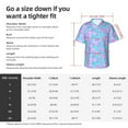 thumbnail image 3 of Yiaed Purple Dragon Scales Print Hawaiian Shirt for Men Short Sleeve Button Down Shirts Beach Shirts for Men-Small, 3 of 5