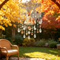 thumbnail image 6 of Fall Acrylic Suncatcher Wind Chime - Stained Glass Animal Hanging Ornament with Chimes, Fall Decor for Window Garden Yard Patio, Rabbit Style, 6 of 7
