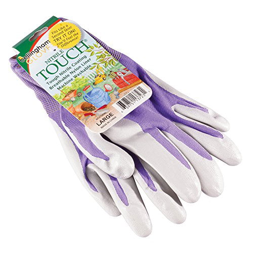 Breathable! NITRILE TOUCH Machine Washable by Bellingham GARDEN GLOVE 