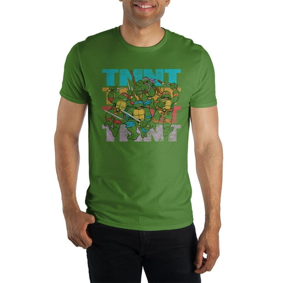 TMNT Teenage Mutant Ninja Turtles Men's Green T-Shirt Tee Shirt-Medium