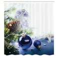 thumbnail image 2 of Ambesonne Christmas Shower Curtain, Blue Toned Ornamental, 69"Wx70"L, Multicolor, 2 of 4