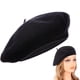 thumbnail image 2 of Boina de lana, gorro cálido de invierno de estilo francés de color sólido para mujer, gorro de pintor de lana retro de otoño e invierno, boina para mujer que combina con todo, 2 of 4
