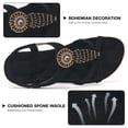 thumbnail image 3 of Ecetana Flat Sandals for Women Dressy Bohemian Sandals Comfort Elastic Strap Summer Beach Sandals, 3 of 6