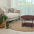 thumbnail image 3 of Leick Home 10109-CH Oval Small Coffee Table with Shelf, Chocolate Cherry, 3 of 13