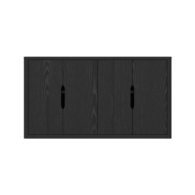 Rivington Buffet Moderne de 60 Pouces en Noir (4 Tablettes)
