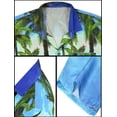 thumbnail image 4 of LA LEELA Men's Hawaii Cruise Vacation Tops Hawaiian Print Aloha Summer Mens Shirts Stylish Beach Short Sleeve Button Down XXL Tiffany, Tall Branch, 4 of 6