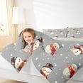 thumbnail image 4 of jejeloiu Kawaii Christmas Rsnowmen Bedding Comforter Set,Merry Xmas Twin Comforter Sets,Happy New Year Bedding Set For Girls,Microfiber Bedroom Decor Reversible,2 Pieces, 4 of 8