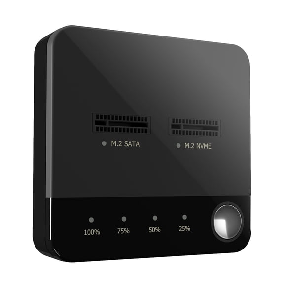 Double Bay Offline Clone M.2 NVME Duplicator M.2 NVME Docking Station M.2 Cloner for 2230/2242/2260/2280/22110