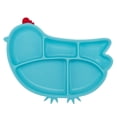 thumbnail image 1 of Plato de Silicona Innobaby Azul diseño de niños, 1 of 4