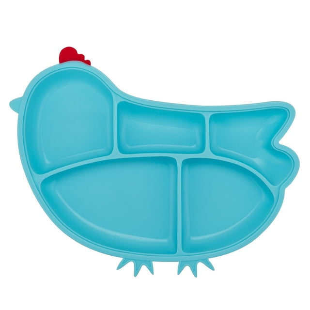 Plato de Silicona Innobaby Azul diseño de niños