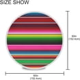 thumbnail image 4 of GZHJMY Mexican Serape Colorful Stripes Polyester Fiber Round Lace Tablecloth, Delicate Table Decoration Items, Protect Your Table (60 Inches/Diameter)., 4 of 7