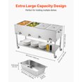 thumbnail image 2 of KFFKFF 4-Pan Propane Steam Table with Individual Temperature Controls, 2 of 9
