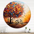 thumbnail image 3 of Designart "Bicycle Whirling Wheels painting" Bicycle Oversized Wall Clock, 3 of 5