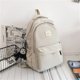 thumbnail image 1 of Mochila De Mujer Color Sólido Mujer Multibolsillos Casual Bolso De Viaje Femenino Bolso Escolar De Alta Calidad Para Adolescente Mochila De Libro Beige Blanco Con colgante, 1 of 4