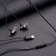 thumbnail image 1 of Auriculares con cable en la oreja de metal con anillo rojo y azul tipo C para teléfono móvil Universal con control de ajuste de cable de trigo de 3,5 mm, 1 of 3